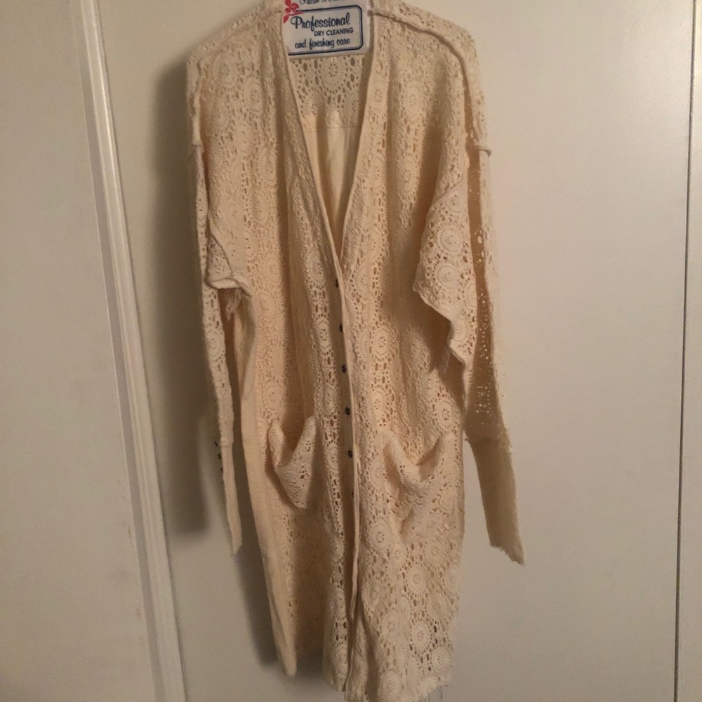 Free People lace cardigan